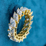 Detail Setting View of Lab Diamond Wedding Band
