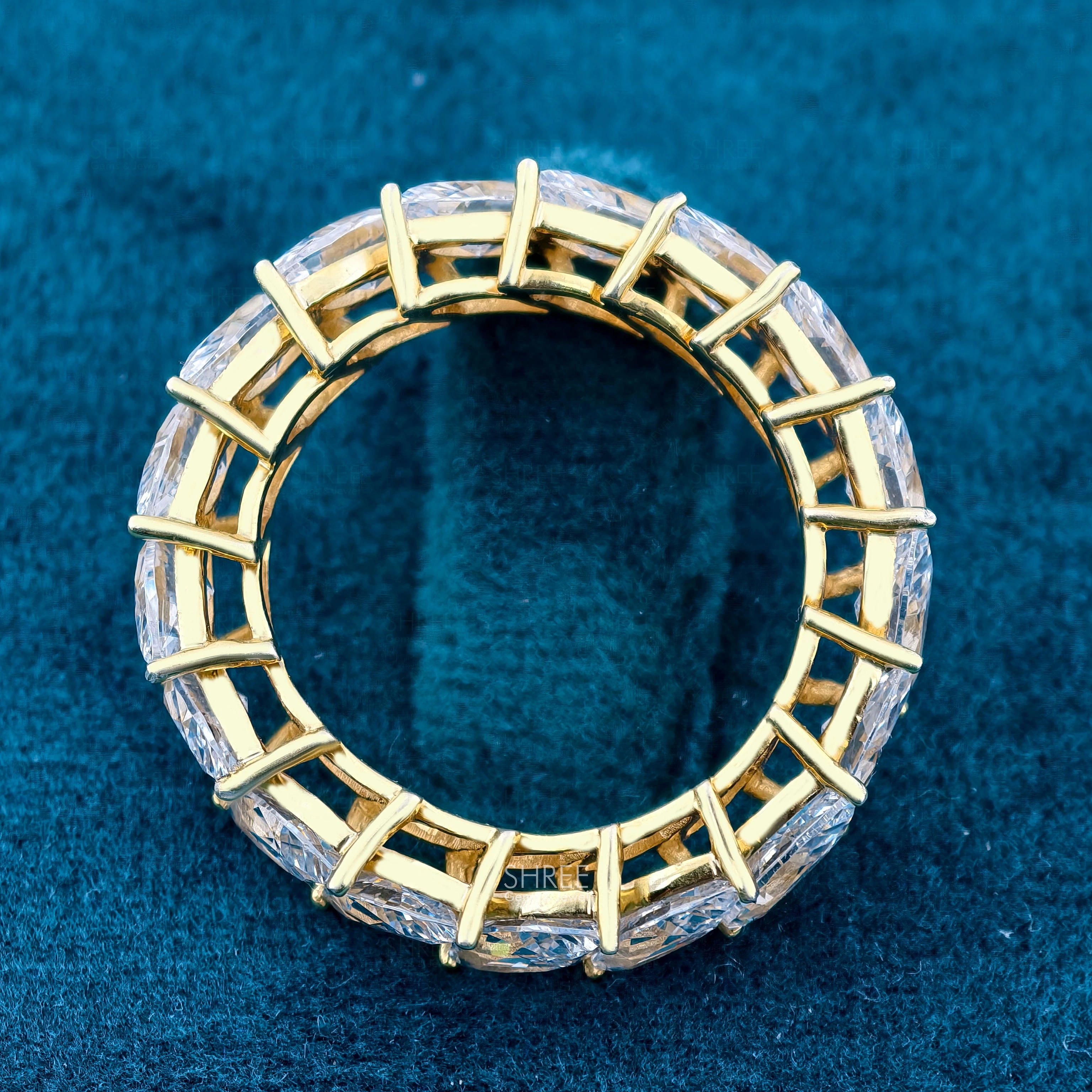 Full View of Lab Created Diamond Wedding Band
