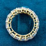 Full View of Lab Created Diamond Wedding Band
