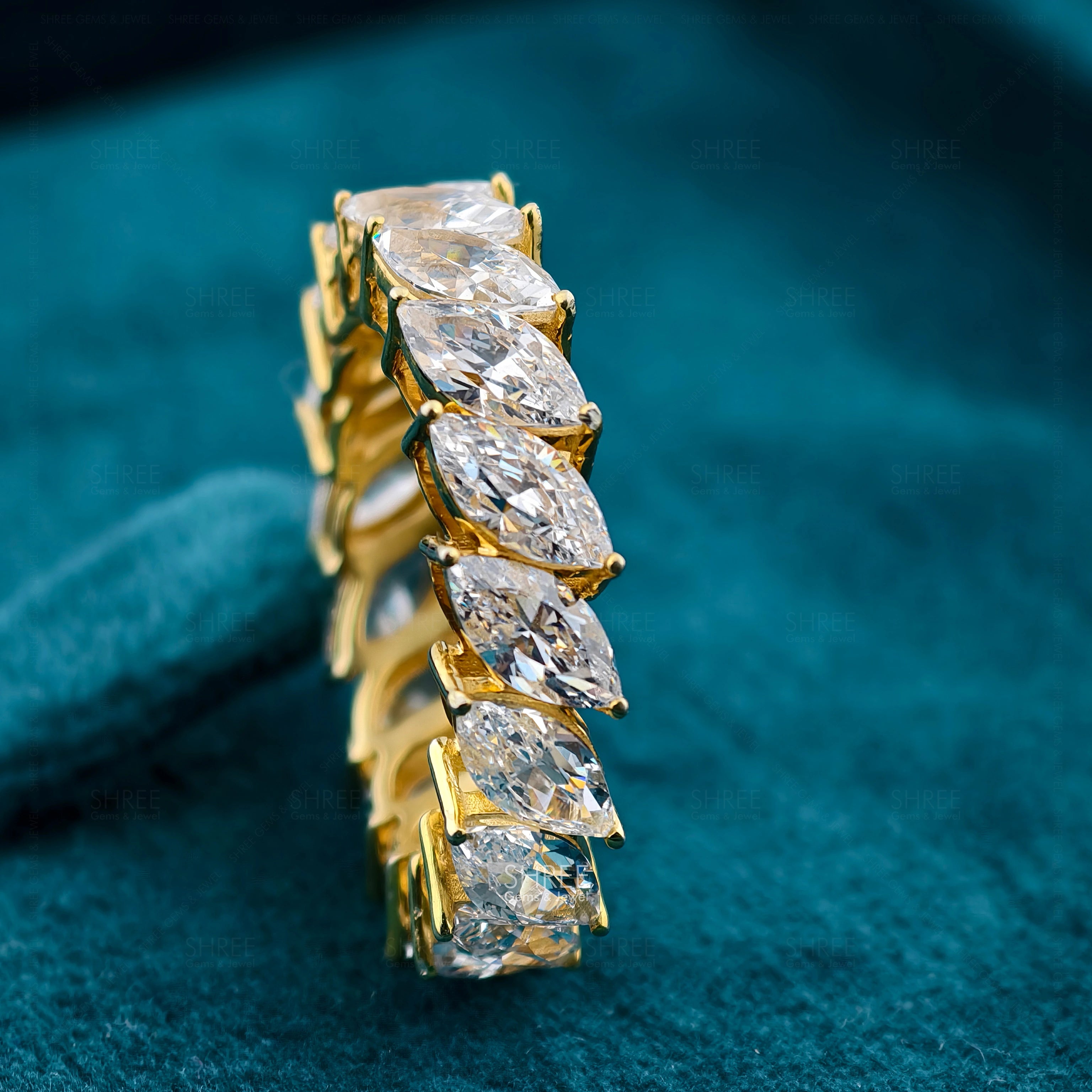 Side View of Lab Grown Diamond Wedding Bands