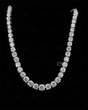 full view of lab created diamond tennis necklace​
