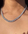 front view of tennis diamond necklace​
