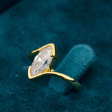 Side View of 3 Carat Marquise Diamond Bypass Ring​ for Women