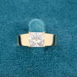 Front View of 3 Carat Solitaire Princess Cut Diamond Ring for Men