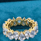 3 Ct Pear Cut Women's Lab Grown Diamond Wedding Band