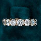 Front View of 3 Ct Round Lab Grown Diamonds Eternity Band