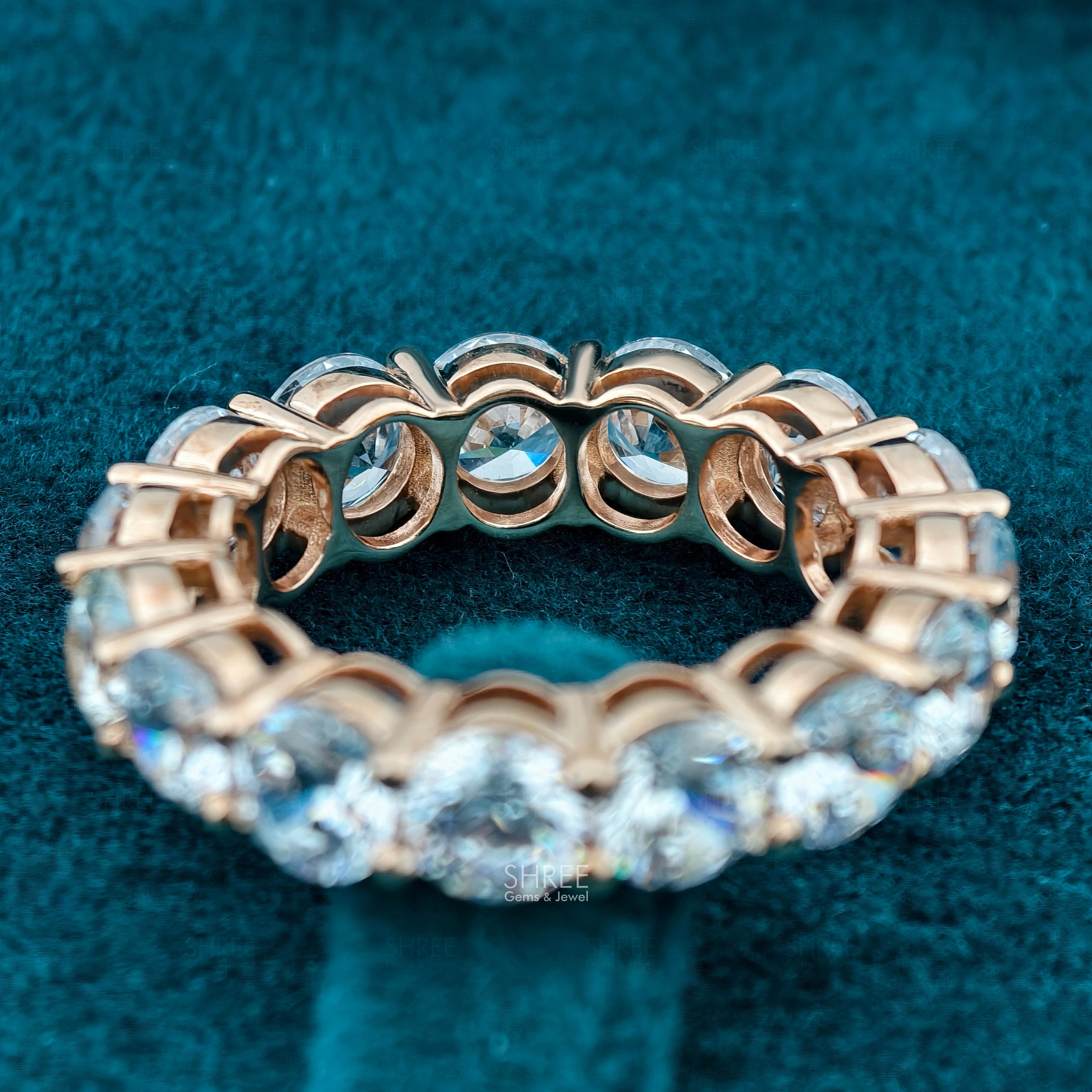 Back View of Lab Grown Diamond Eternity Band
