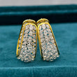 Front View Of 4.50 Ct Marquise & Pear Cut Lab Diamond Hoop Earrings​