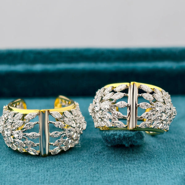 Back Clasp View of Lab Grown Diamond Earrings Hoops