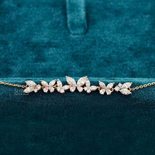 front view of butterfly diamond bracelet​
