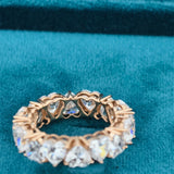 Back View of Heart Diamond Wedding Band Ring​