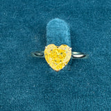 Front view of 4ct lab grown diamond ring​