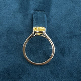 top view of heart shaped lab created diamond ring​