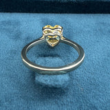 back view of lab created yellow diamond rings​
