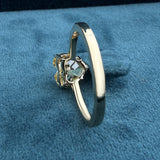 back view of lab created yellow diamond rings​
