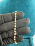 Lab Created Diamond Tennis Bracelet with Round Brilliant Cut Diamonds Held on Black Glove
