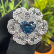 front view of flower diamond ring​