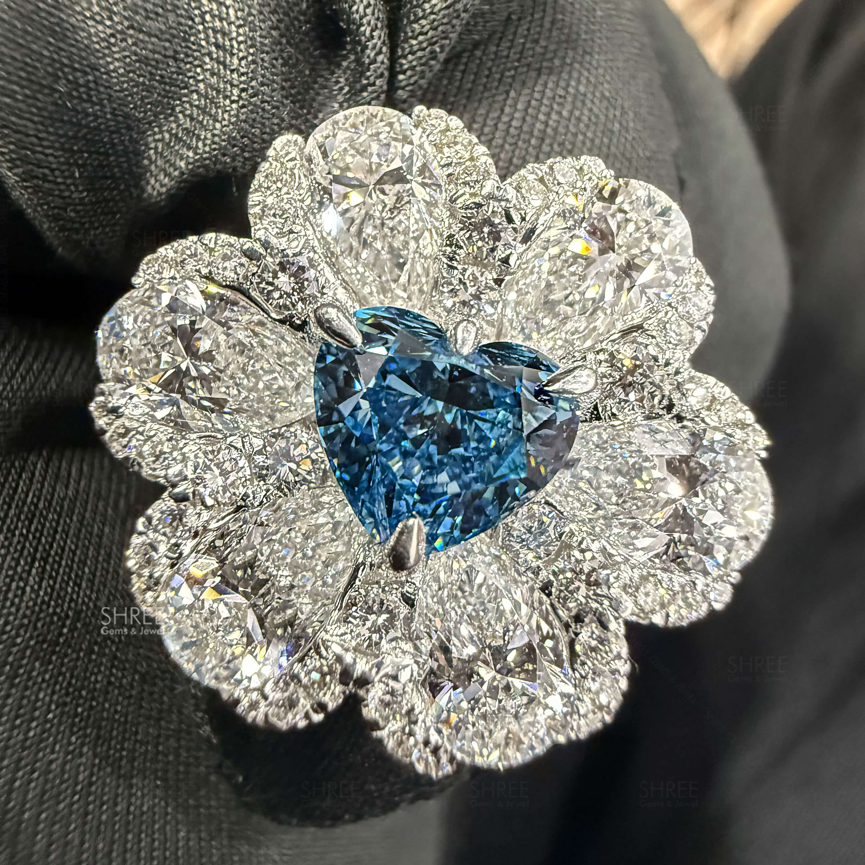 front view of diamond cocktail rings​
