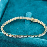 Full View of 5 Ct Baguette Diamond Tennis Bracelet​