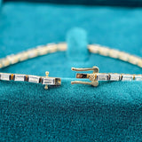 Clasp Close-Up Detail of 5 Ct Baguette Diamond Tennis Bracelet​
