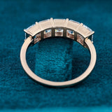 Back view of 5 Stone Emerald Cut Diamond Eternity Band​