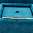 front view of 5 ct lab grown diamond tennis bracelet​