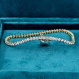 front view of 5 carat lab grown tennis bracelet​
