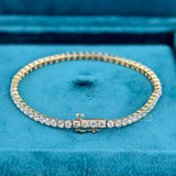 Lock View of 5 Carat Lab Grown Tennis Bracelet​
