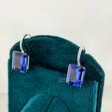 side view of gemstone drop earrings​