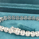 back view of round diamond tennis bracelet​
