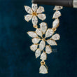 front view of floral diamond pendant​