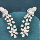 Front View of Pear Shape Lab Grown Diamond Drop Earrings​
