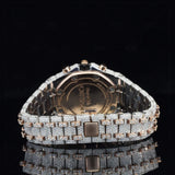 Back side View of AP Chrono Dial Two Tone Moissanite Watch, 41 MM  Rose Gold