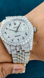 Close Wrist view of Men’s Iced Out Watch 41mm – Arabic Dial Jubilee