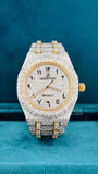 Front View of Arabic Dial Moissanite AP Watch For Men 