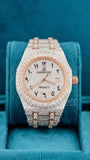 Front View of Arabic Dial Moissanite AP Watch For Men 