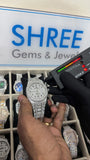 Moissanite Tester View of Arabic Dial Moissanite AP Watch For Men 