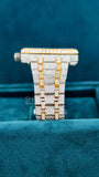 Belt View of Automatic Moissanite Watch 41mm – Arabic Numerals Yellow Gold