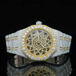 Front View of Antique Limited Edition Moissanite Watch 41mm – Vintage Iced Out Luxury Watch for Men