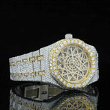Side View of Antique Limited Edition Moissanite Watch 41mm – Vintage Iced Out Luxury Watch for Men