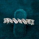 Marquise & Baguette Cut Lab Diamond Wedding Band