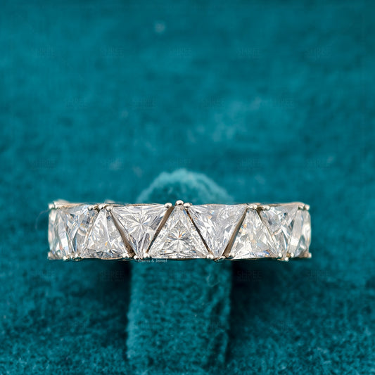 Trillion Shape Lab Diamond Wedding Band
