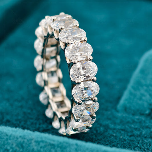 Oval Cut Diamond Wedding Band For Women
