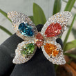 front view of multi shaped diamond ring​