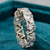 Trillion Shape Diamond Wedding Band
