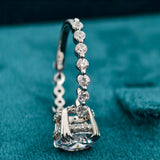 Round Shape Lab Grown Diamond Hidden Halo Engagement Ring