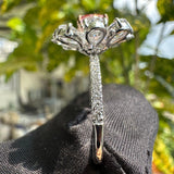 side view of lab grown pink diamond ring​

