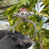 back view of pink diamond engagement rings for women​

