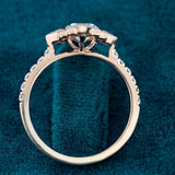 Lab Grown Emerald Cut Diamond Art Deco Engagement Ring
