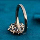 Back View of Emerald Cut Art Deco Lab Grown Diamond Ring